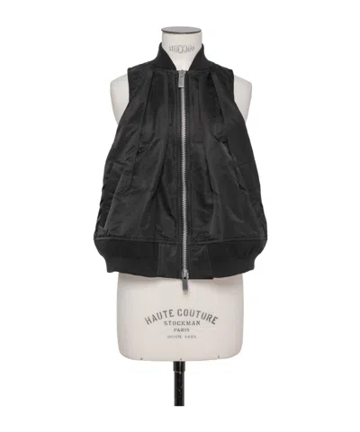 Sacai Nylon Twill Vest In Blue