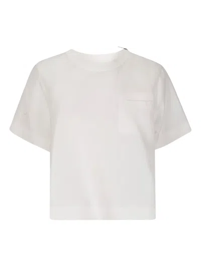 Sacai Pocket-detail Short-sleeve Pullover In White