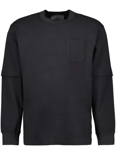 Sacai Pocket-detail Sweatshirt In Black
