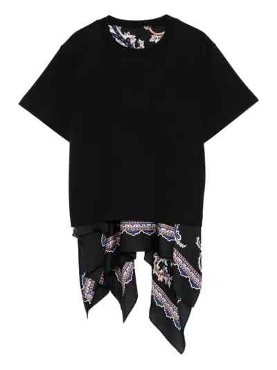 SACAI POCKET-DETAILED PAISLEY-PRINT T-SHIRT