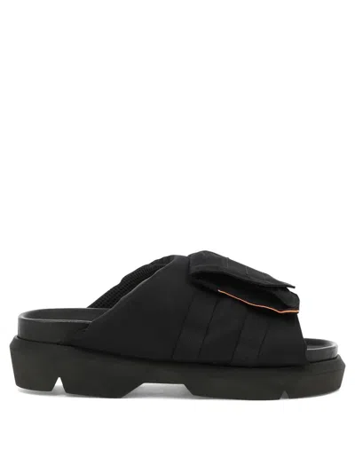 Sacai "pocket" Sandals In Black