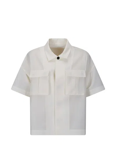 Sacai Pocket Short Sleeve Shirt In White