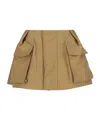Sacai Grosgrain Cargo Skort In Brown