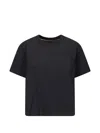 Sacai Horizontal Stripe T-shirt In Black