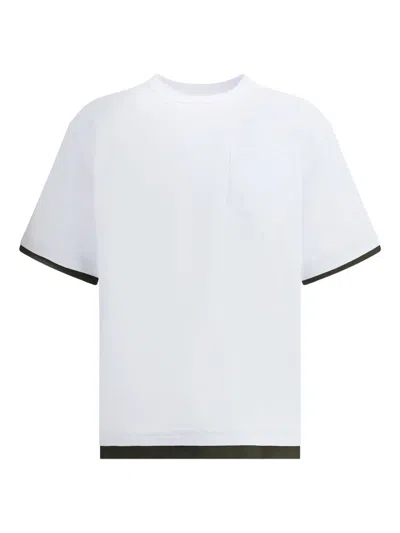 SACAI POCKET-TRIMMED JERSEY T-SHIRT