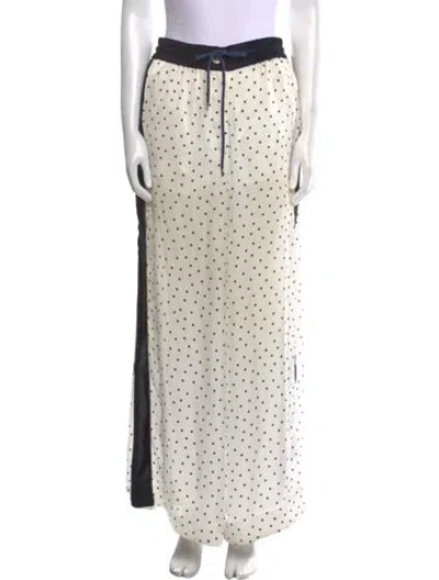 Pre-owned Sacai Polka Dot Print Wide Leg Pants In Multi