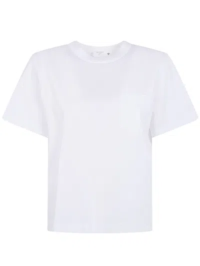 Sacai Popeline X Cotton Jersey T-shirt In White