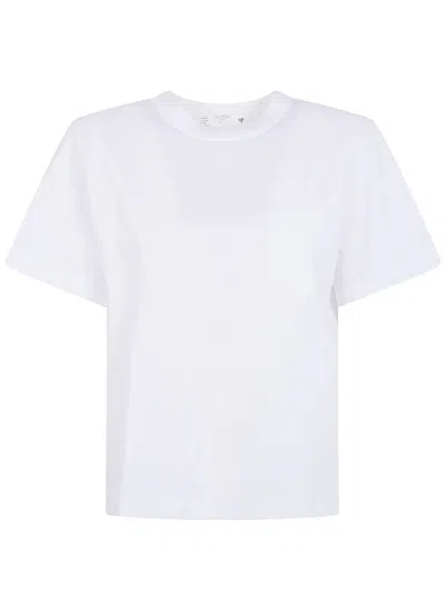 Sacai Popeline X Cotton Jersey T-shirt In White