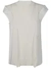 Sacai Spun Organza X Cotton Jersey T-shirt Clothing