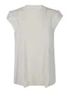 Sacai Cap Sleeve Mesh Knit Pullover In White