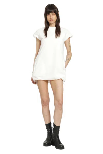 Sacai Poplin Dress In White
