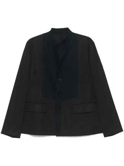 Sacai Poplin Jacket In Black