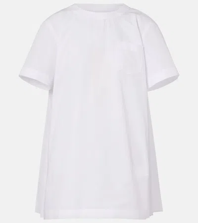 Sacai Poplin Minidress In White