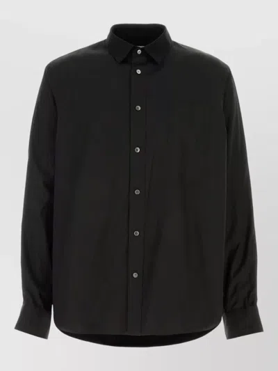 Sacai Poplin Oxford Shirt Long Sleeves Buttons In Black
