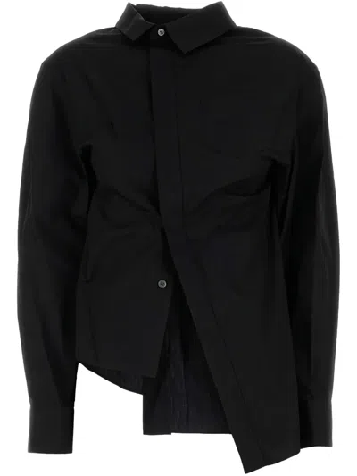 Sacai Black Poplin Shirt