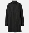 Sacai Poplin Shirt Dress In Black