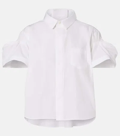 Sacai Poplin Shirt In White