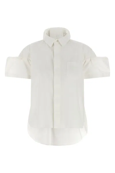 Sacai Poplin Shirt In White