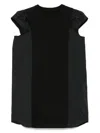 Sacai Poplin X Cotton Jersey Dress Clothing In Black