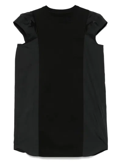 SACAI SACAI POPLIN X COTTON JERSEY DRESS