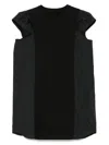 Sacai Poplin X Cotton Jersey Dress Clothing In Black