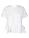 Sacai Poplin X Cotton Jersey T-shirt In Multi