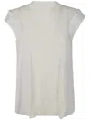 Sacai Spun Organza X Cotton Jersey T-shirt Clothing In White