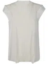 Sacai Spun Organza X Cotton Jersey T-shirt Clothing In White
