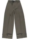 Sacai Pressed-crease Trousers In Green