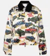 Sacai Printed Blouson In Ivory