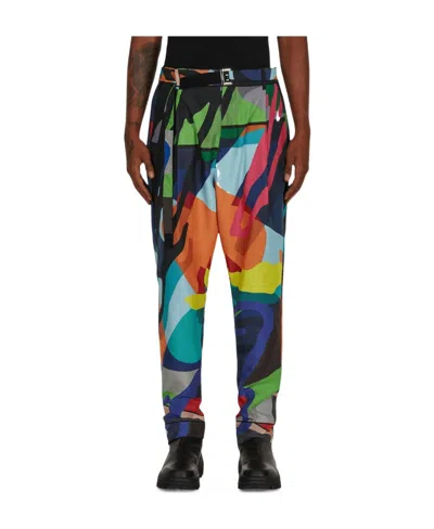 Sacai Printed Casual Pants In Multicolor