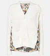 Sacai Printed Cotton Cardigan In Ivory