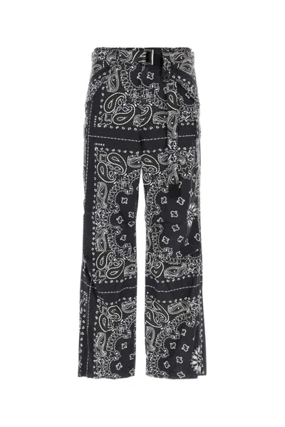 Sacai Printed Cotton Cargo Pant
