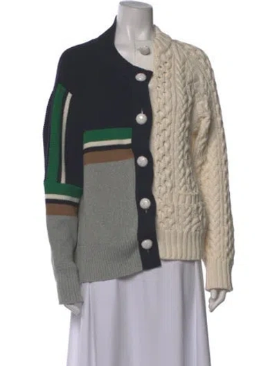 Pre-owned Sacai Printed Crew Neck Sweater In Neutral