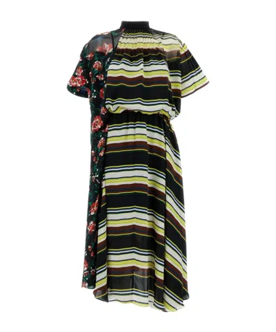 Sacai Printed Dress In Multi