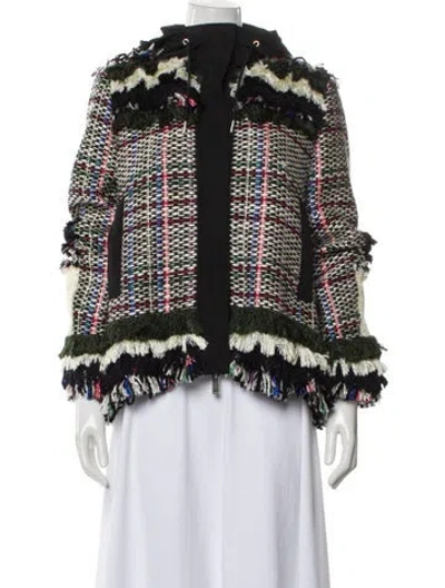 Pre-owned Sacai Printed Jacket In Black