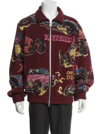 Pre-owned Sacai Printed Jacket In Red