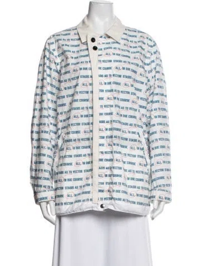 Pre-owned Sacai Printed Jacket In White