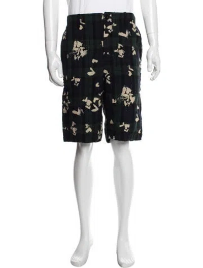 Pre-owned Sacai Printed Jogger Shorts In Green