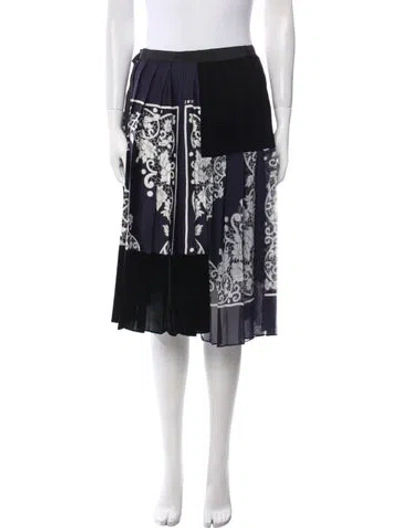 Pre-owned Sacai Printed Knee-length Skirt In Black
