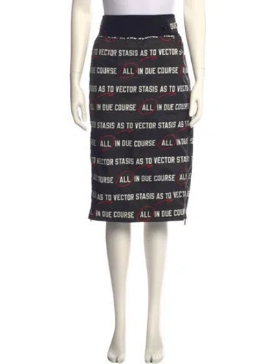 Pre-owned Sacai Printed Knee-length Skirt In Multi