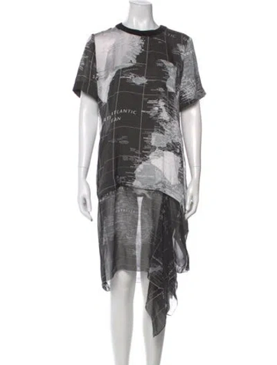 Pre-owned Sacai Printed Long Dress In Multi