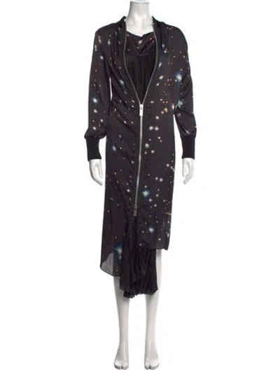 Pre-owned Sacai Printed Long Dress In Multicolor