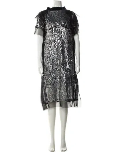 Pre-owned Sacai Printed Midi Length Dress In Multi