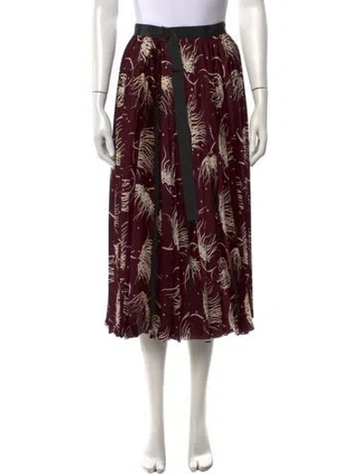 Pre-owned Sacai Printed Midi Length Skirt In Multicolor