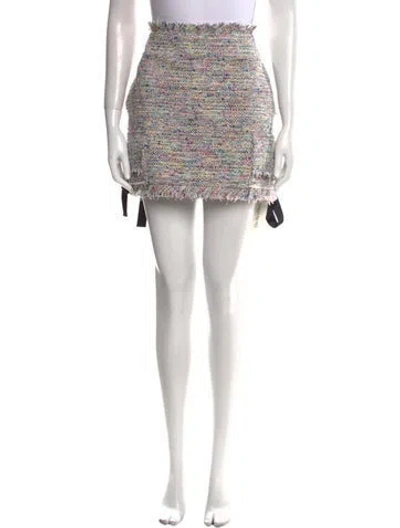 Pre-owned Sacai Printed Mini Skirt In Neutral