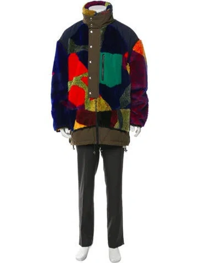 Pre-owned Sacai Printed Parka In Blue