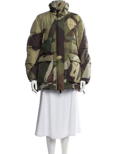Pre-owned Sacai Printed Utility Jacket In Green