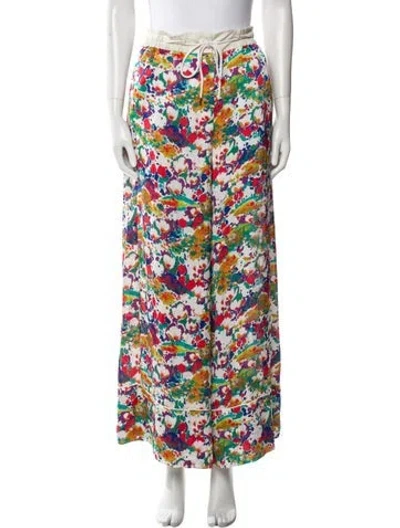 Pre-owned Sacai Printed Wide Leg Pants In Multi