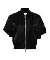 Sacai Black Puff Sleeve Bomber Jacket In Black